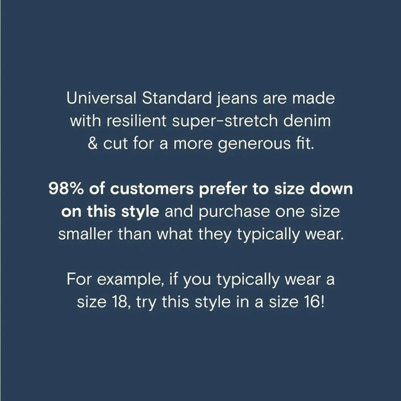 Universal Standard NWT Black High Rise Curve Straight Leg Jeans 34 - Picture 10 of 12